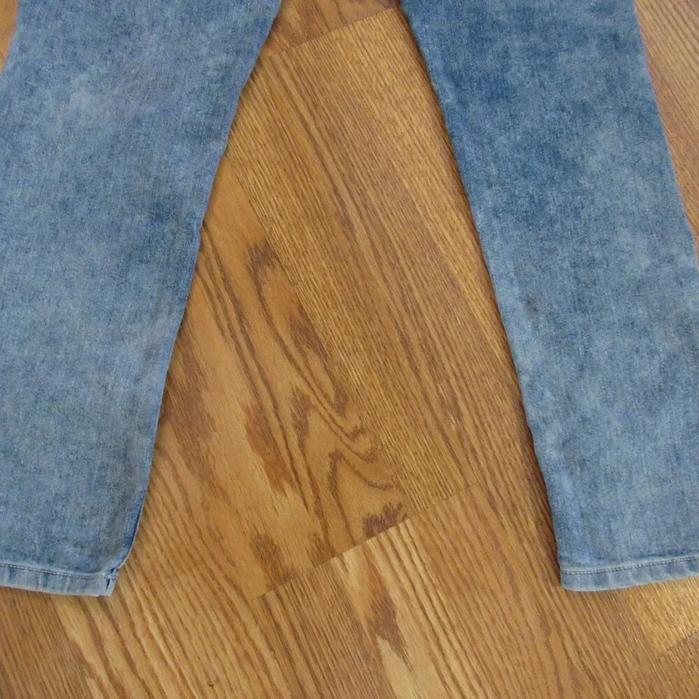 Southpolo Skinny Distressed Moto Biker Acid Wash Denim Jeans 32x32‎